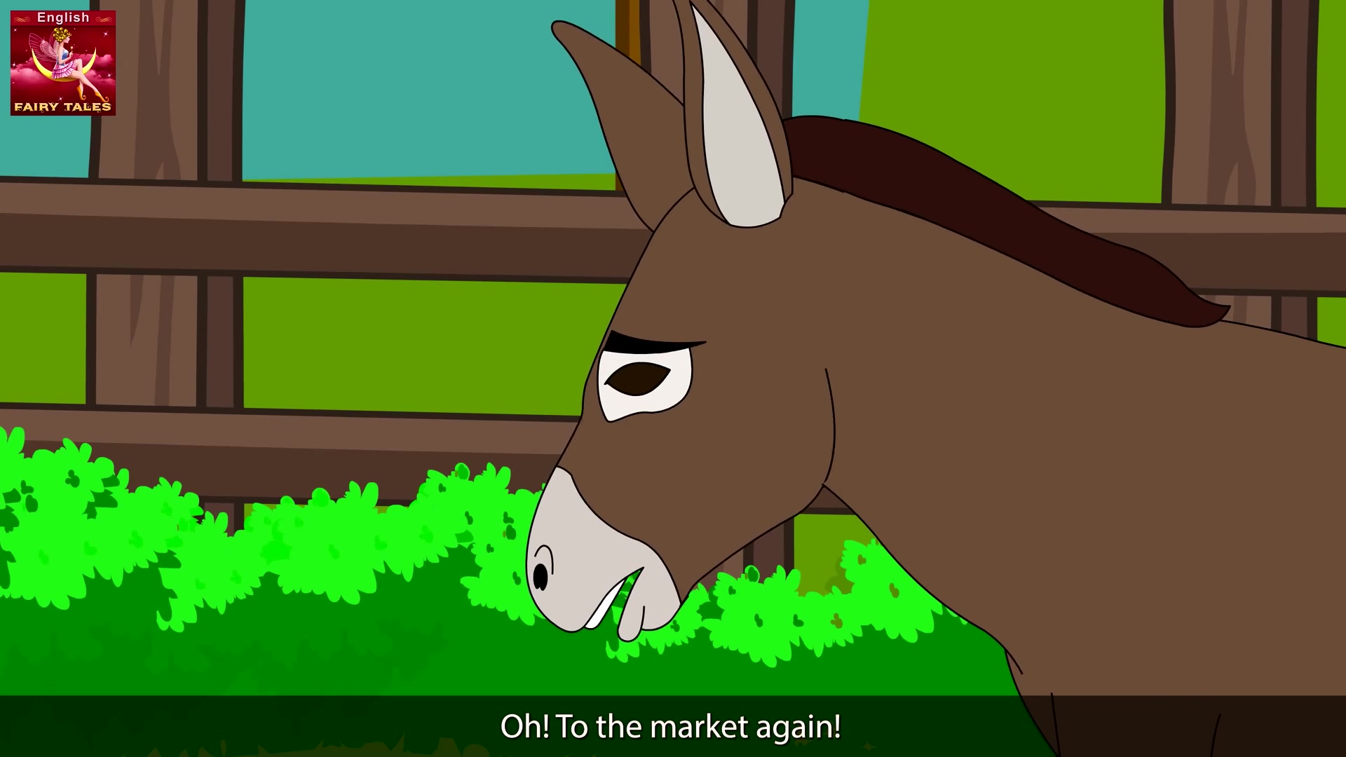 306. Lazy Donkey in English